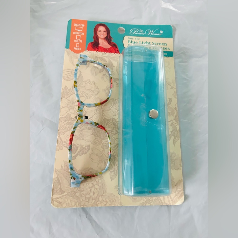 New

Pioneer Woman 
Light Blue Floral Blue Light Glasses